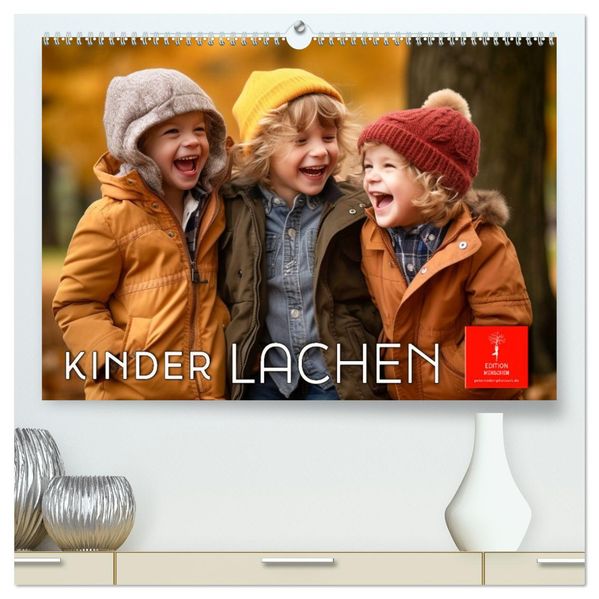 Kinder Lachen (hochwertiger Premium Wandkalender 2027 DIN A2 quer) Kunstdruck in Hochglanz