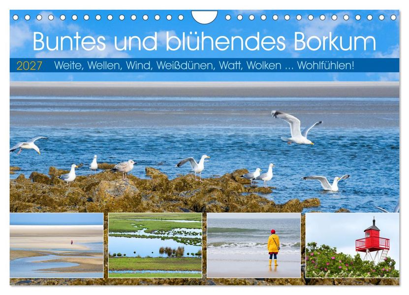 Buntes und blühendes Borkum (Wandkalender 2027 DIN A4 quer) CALVENDO Monatskalender