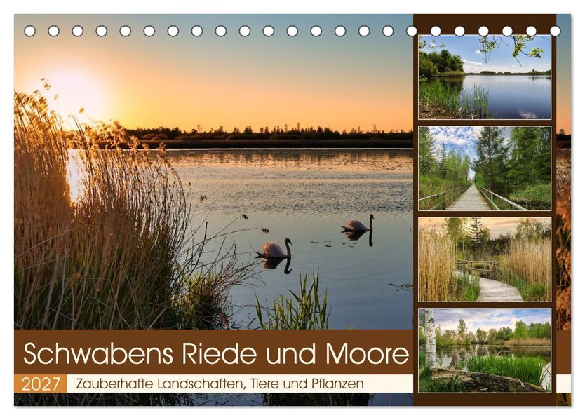 Schwabens Riede und Moore (Tischkalender 2027 DIN A5 quer) CALVENDO Monatskalender