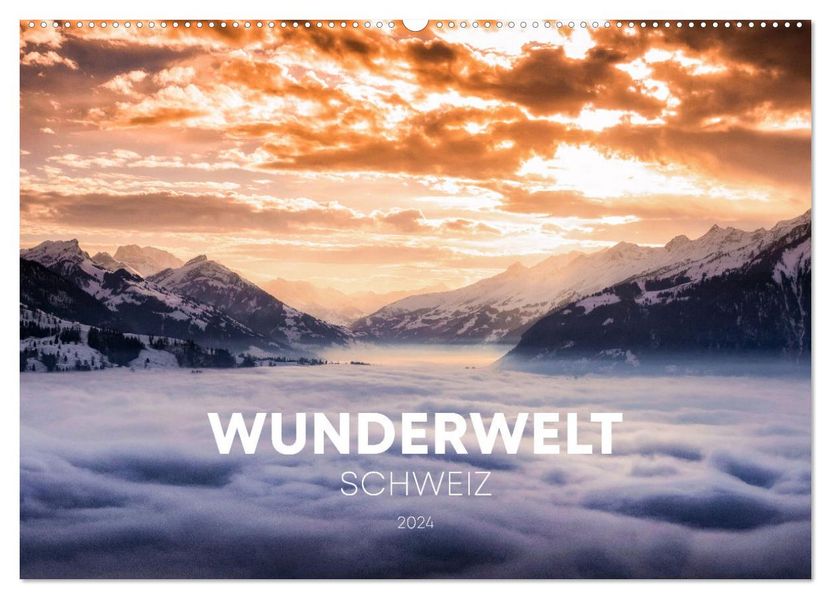 Wunderwelt Schweiz (Wandkalender 2027 DIN A2 quer) CALVENDO Monatskalender