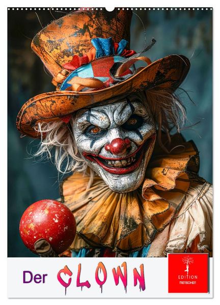 Der Clown (Wandkalender 2027 DIN A2 hoch) CALVENDO Monatskalender