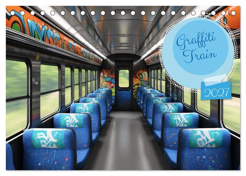 Graffiti Train (Tischkalender 2027 DIN A5 quer) CALVENDO Monatskalender