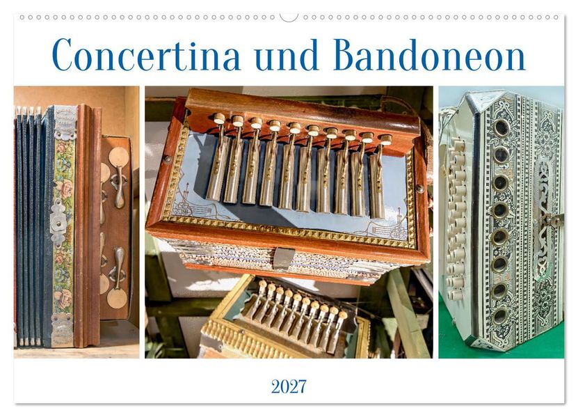 Concertina und Bandoneon (Wandkalender 2027 DIN A2 quer) CALVENDO Monatskalender
