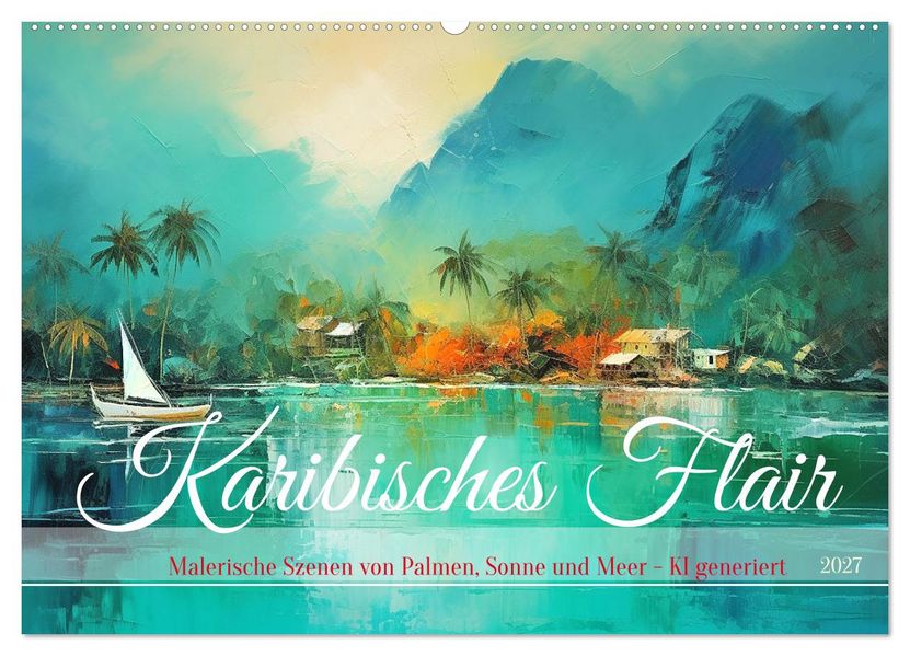 Karibisches Flair (Wandkalender 2027 DIN A2 quer) CALVENDO Monatskalender