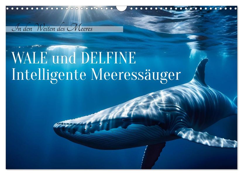 Wale und Delfine - Intelligente Meeressäuger (Wandkalender 2027 DIN A3 quer) CALVENDO Monatskalender