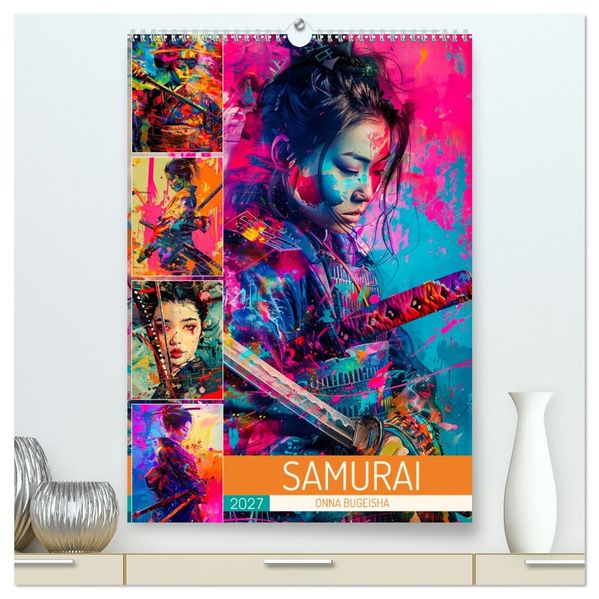 Samurai - Onna Bugeisha (hochwertiger Premium Wandkalender 2027 DIN A2 hoch) Kunstdruck in Hochglanz