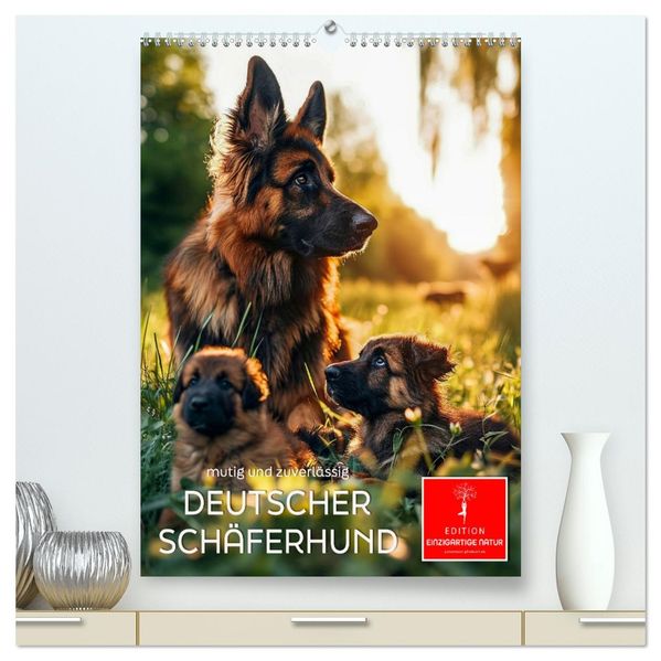 Deutscher Schäferhund - mutig und zuverlässig (hochwertiger Premium Wandkalender 2027 DIN A2 hoch) Kunstdruck in Hochglanz