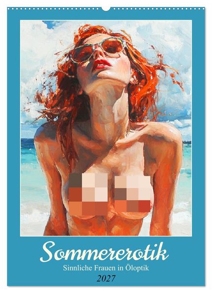 Sommererotik. Sinnliche Frauen in Öloptik (Wandkalender 2027 DIN A2 hoch) CALVENDO Monatskalender