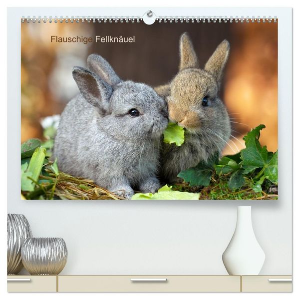 Flauschige Fellknäuel (hochwertiger Premium Wandkalender 2027 DIN A2 quer) Kunstdruck in Hochglanz