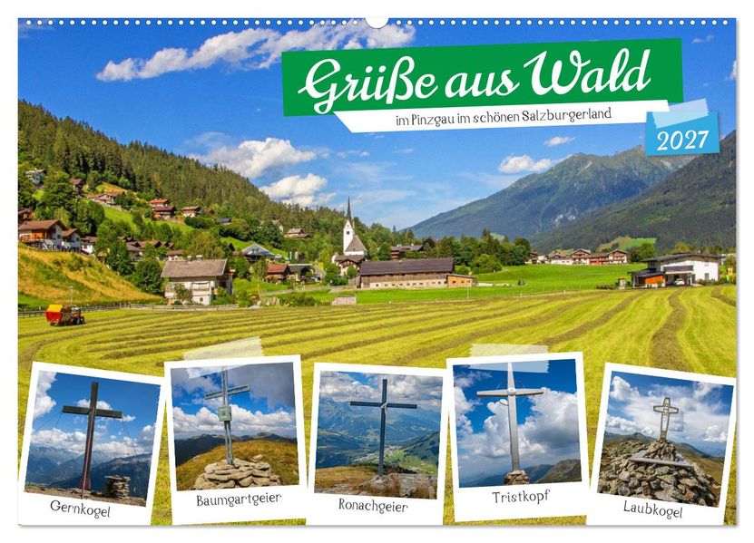 Grüße aus Wald (Wandkalender 2027 DIN A2 quer) CALVENDO Monatskalender