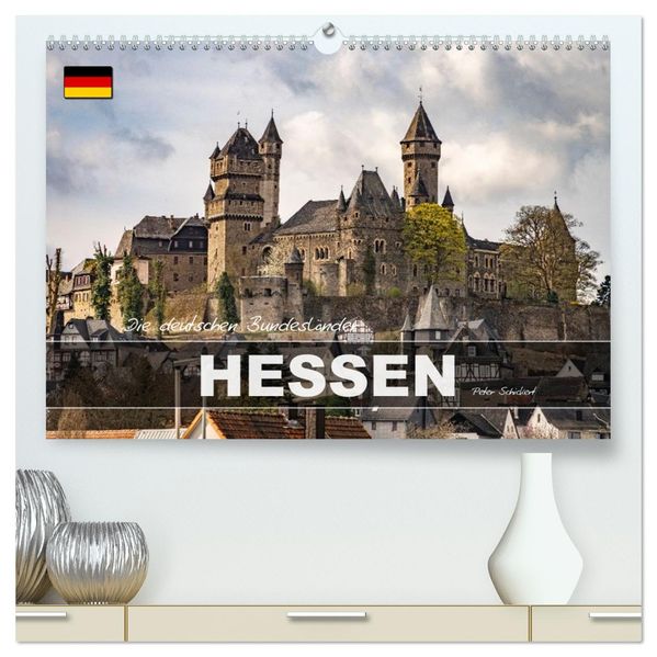Die deutschen Bundesländer - Hessen (hochwertiger Premium Wandkalender 2027 DIN A2 quer) Kunstdruck in Hochglanz