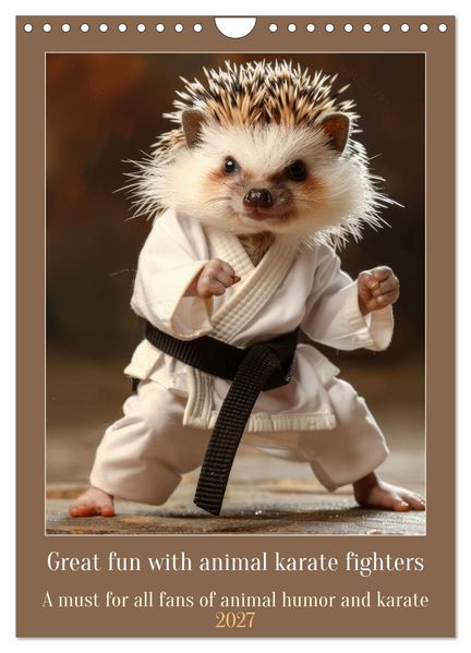 Great fun with animal karate fighters (Wall Calendar 2027 DIN A4 portrait) CALVENDO 12 Month Wall Calendar