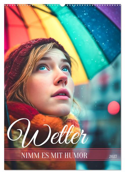 Wetter nimm es mit Humor (Wandkalender 2027 DIN A2 hoch) CALVENDO Monatskalender