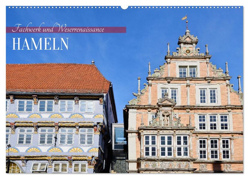 Hameln - Fachwerk und Weserrenaissance (Wandkalender 2027 DIN A2 quer) CALVENDO Monatskalender