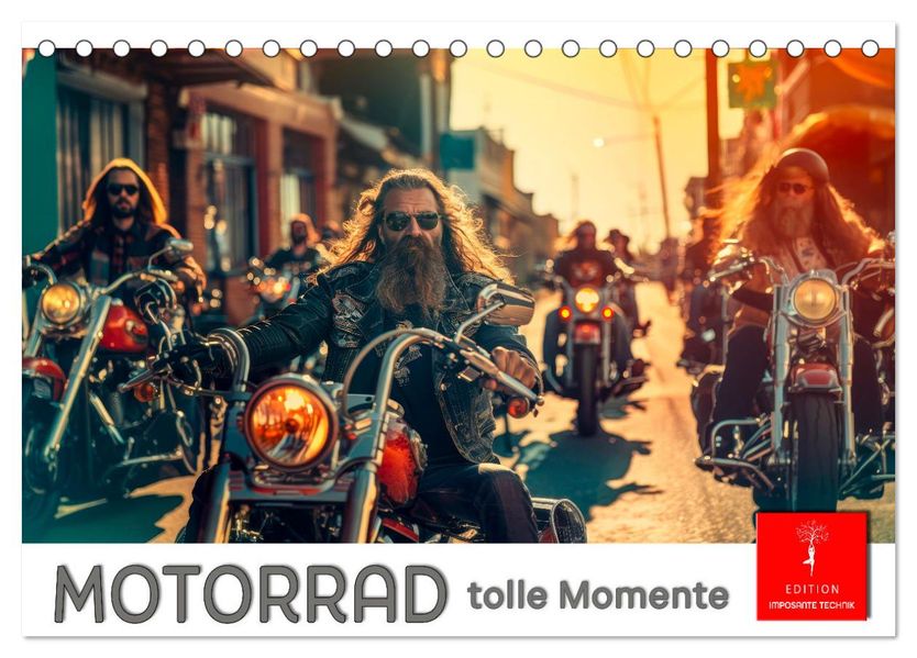 Motorrad tolle Momente (Tischkalender 2027 DIN A5 quer) CALVENDO Monatskalender