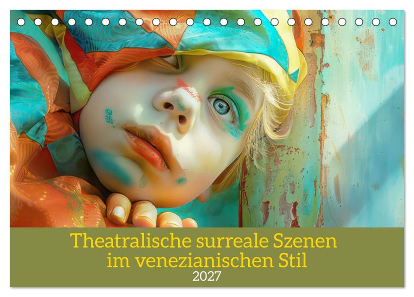 Theatralische surreale Szenen im venezianischen Stil (Tischkalender 2027 DIN A5 quer) CALVENDO Monatskalender