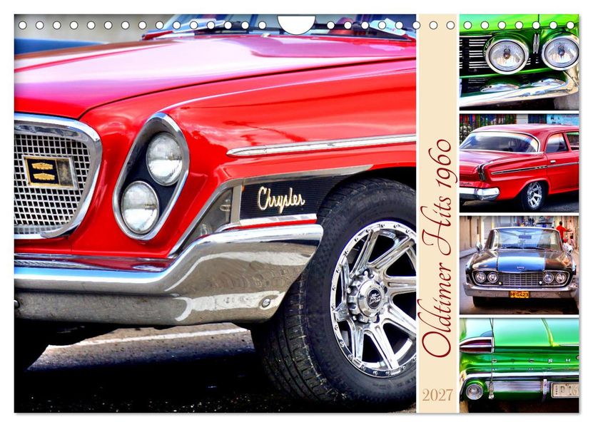 Oldtimer Hits 1960 (Wandkalender 2027 DIN A4 quer) CALVENDO Monatskalender