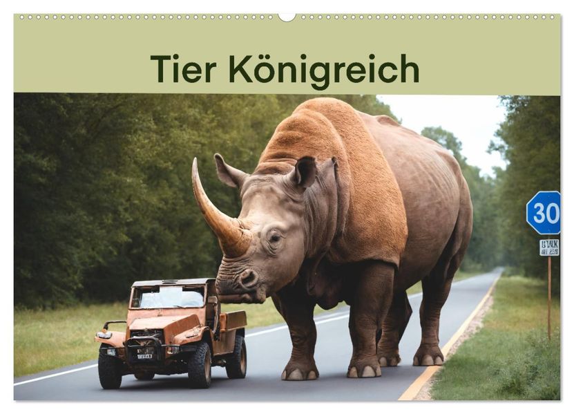 Tier Königreich (Wandkalender 2027 DIN A2 quer) CALVENDO Monatskalender