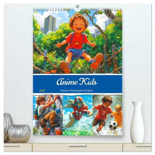 Anime Kids. Outdoor Kinderspaß und Sport (hochwertiger Premium Wandkalender 2027 DIN A2 hoch) Kunstdruck in Hochglanz
