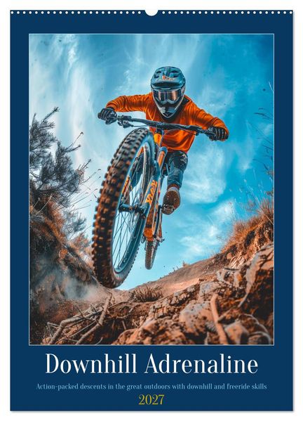 Downhill Adrenaline (Wall Calendar 2027 DIN A2 portrait) CALVENDO 12 Month Wall Calendar