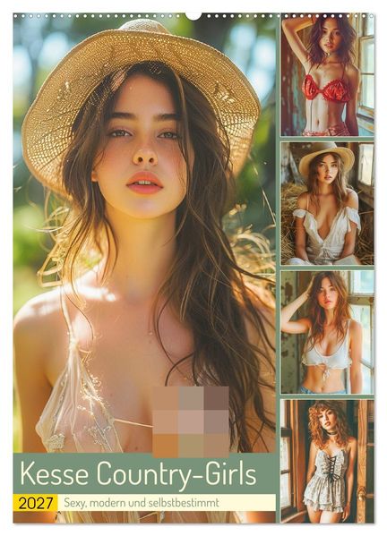 Kesse Country-Girls. Sexy modern und selbstbestimmt (Wandkalender 2027 DIN A2 hoch) CALVENDO Monatskalender