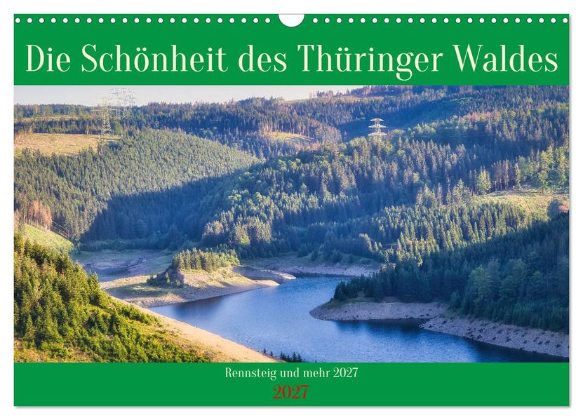 Die Schönheit des Thüringer Waldes (Wandkalender 2027 DIN A3 quer) CALVENDO Monatskalender