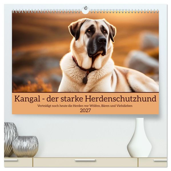 Kangal - der starke Herdenschutzhund (hochwertiger Premium Wandkalender 2027 DIN A2 quer) Kunstdruck in Hochglanz