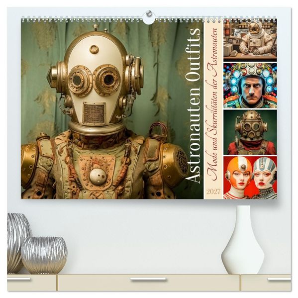 Astronauten Outfits (hochwertiger Premium Wandkalender 2027 DIN A2 quer) Kunstdruck in Hochglanz