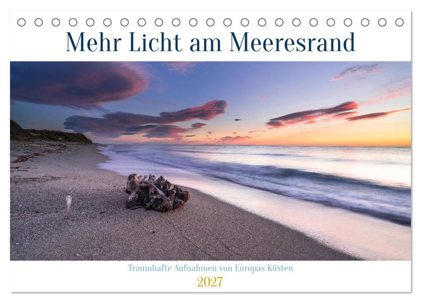 Mehr Licht am Meeresrand (Tischkalender 2027 DIN A5 quer) CALVENDO Monatskalender