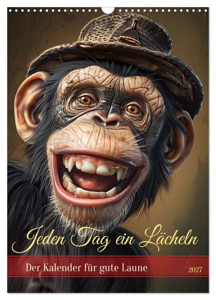 Jeden Tag ein Lächeln (Wandkalender 2027 DIN A3 hoch) CALVENDO Monatskalender