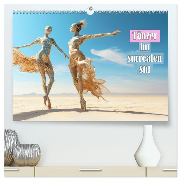 Tänzer im surrealen Stil (hochwertiger Premium Wandkalender 2027 DIN A2 quer) Kunstdruck in Hochglanz