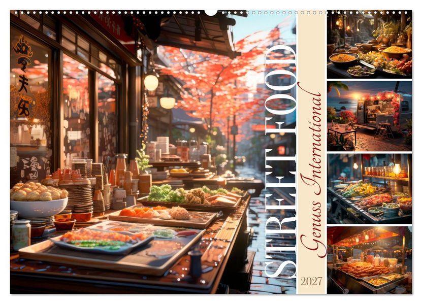 STREET FOOD Genuss International (Wandkalender 2027 DIN A2 quer) CALVENDO Monatskalender