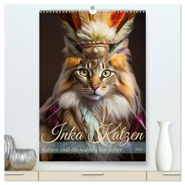 Inka Katzen - Katzen sind die wahren Herrscher (hochwertiger Premium Wandkalender 2027 DIN A2 hoch) Kunstdruck in Hochglanz
