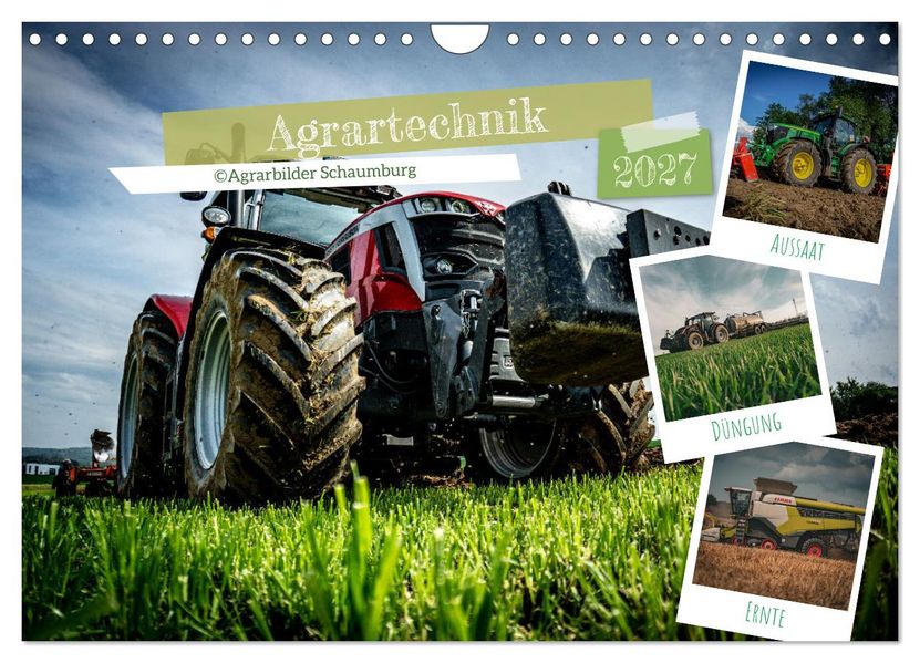 Agrartechnik (Wandkalender 2027 DIN A4 quer) CALVENDO Monatskalender