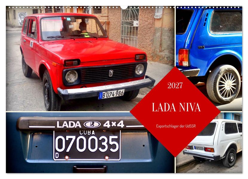 LADA NIVA - Exportschlager der UdSSR (Wandkalender 2027 DIN A2 quer) CALVENDO Monatskalender