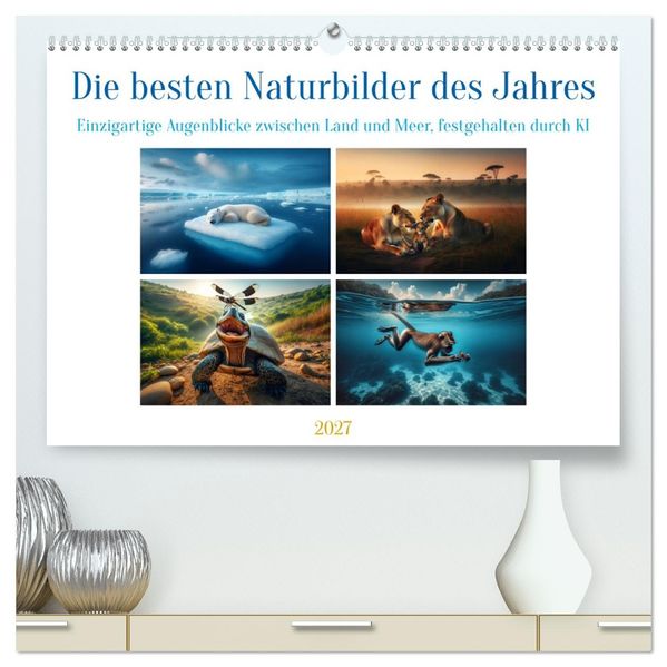 Die besten Naturbilder des Jahres - Einzigartige Augenblicke (hochwertiger Premium Wandkalender 2027 DIN A2 quer) Kunstdruck in Hochglanz