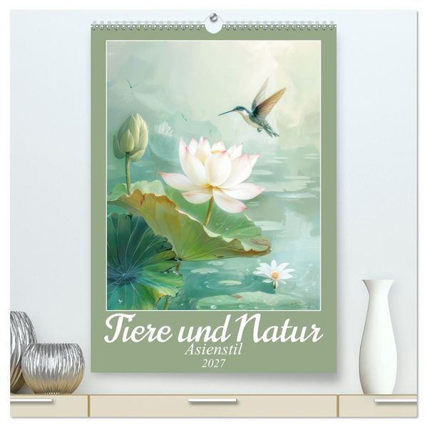 Tiere und Natur - Asienstil (hochwertiger Premium Wandkalender 2027 DIN A2 hoch) Kunstdruck in Hochglanz