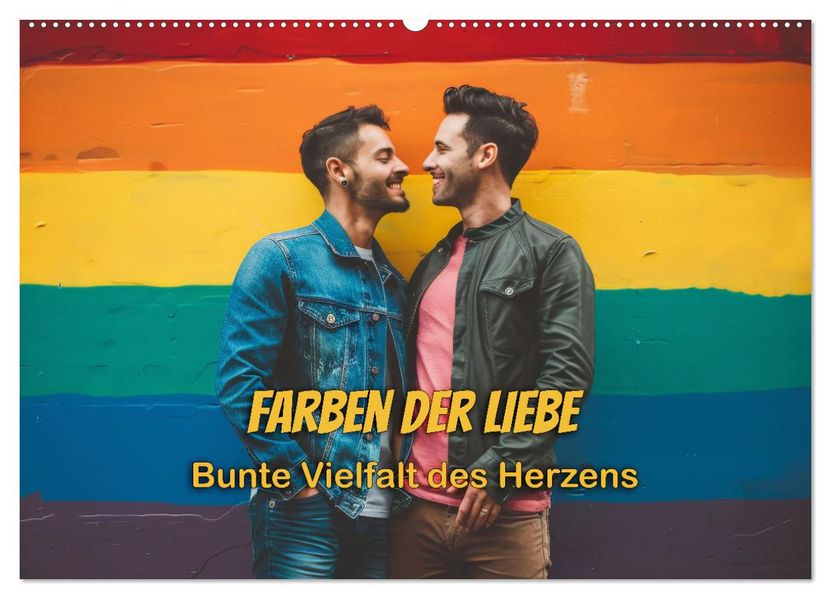 Farben der Liebe: Bunte Vielfalt des Herzens (Wandkalender 2027 DIN A2 quer) CALVENDO Monatskalender