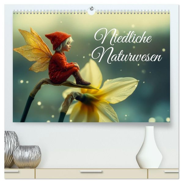 Niedliche Naturwesen (hochwertiger Premium Wandkalender 2027 DIN A2 quer) Kunstdruck in Hochglanz