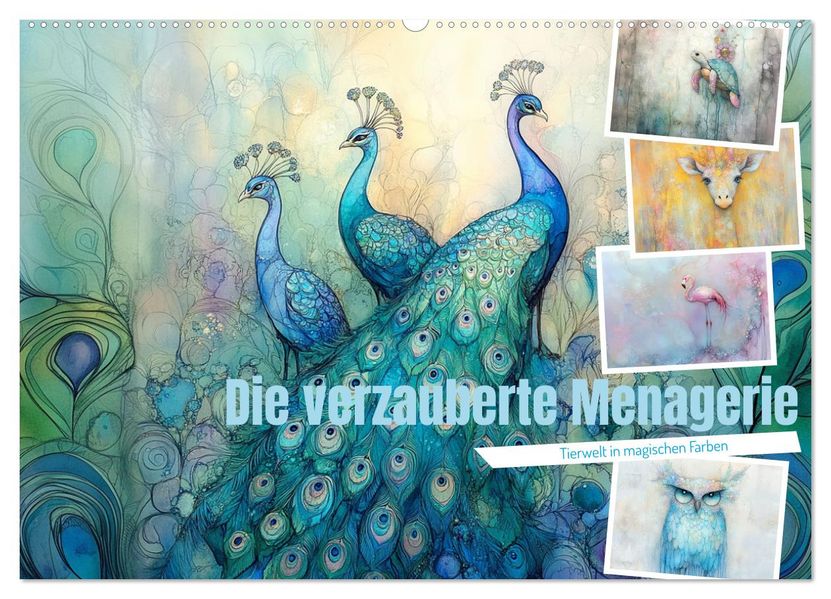 Die verzauberte Menagerie (Wandkalender 2027 DIN A2 quer) CALVENDO Monatskalender