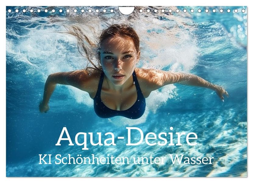 Aqua Desire - KI-Schönheiten unter Wasser (Wandkalender 2027 DIN A4 quer) CALVENDO Monatskalender