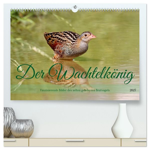 Der Wachtelkönig (hochwertiger Premium Wandkalender 2027 DIN A2 quer) Kunstdruck in Hochglanz