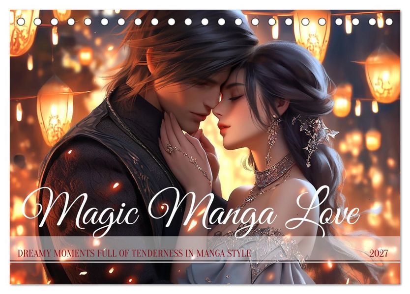Magic Manga Love (Desk Calendar 2027 DIN A5 landscape) CALVENDO 12 Month DeskCalendar