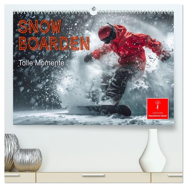 Snowboarden - tolle Momente (hochwertiger Premium Wandkalender 2027 DIN A2 quer) Kunstdruck in Hochglanz