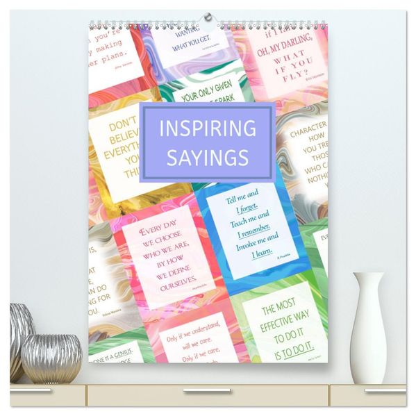 Inspiring sayings (High Quality Premium Wall Calendar 2027 DIN A2 portrait)CALVENDO 12 Month Wall Calendar
