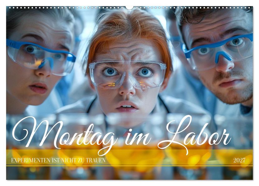 Montag im Labor (Wandkalender 2027 DIN A2 quer) CALVENDO Monatskalender