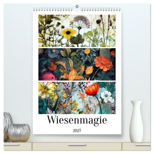 Wiesenmagie (hochwertiger Premium Wandkalender 2027 DIN A2 hoch) Kunstdruck in Hochglanz