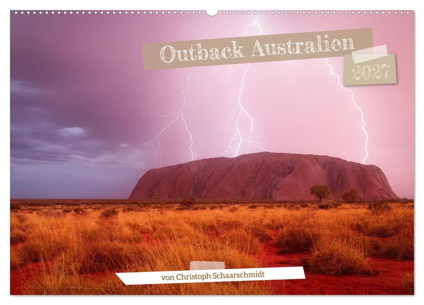 Outback Australien (Wandkalender 2027 DIN A2 quer) CALVENDO Monatskalender
