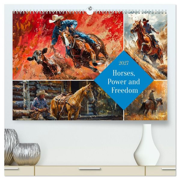 Horses Power and Freedom (High Quality Premium Wall Calendar 2027 DIN A2 landscape)CALVENDO 12 Month Wall Calendar