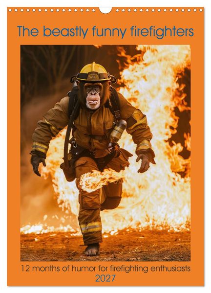 The beastly funny firefighters (Wall Calendar 2027 DIN A3 portrait) CALVENDO 12 Month Wall Calendar